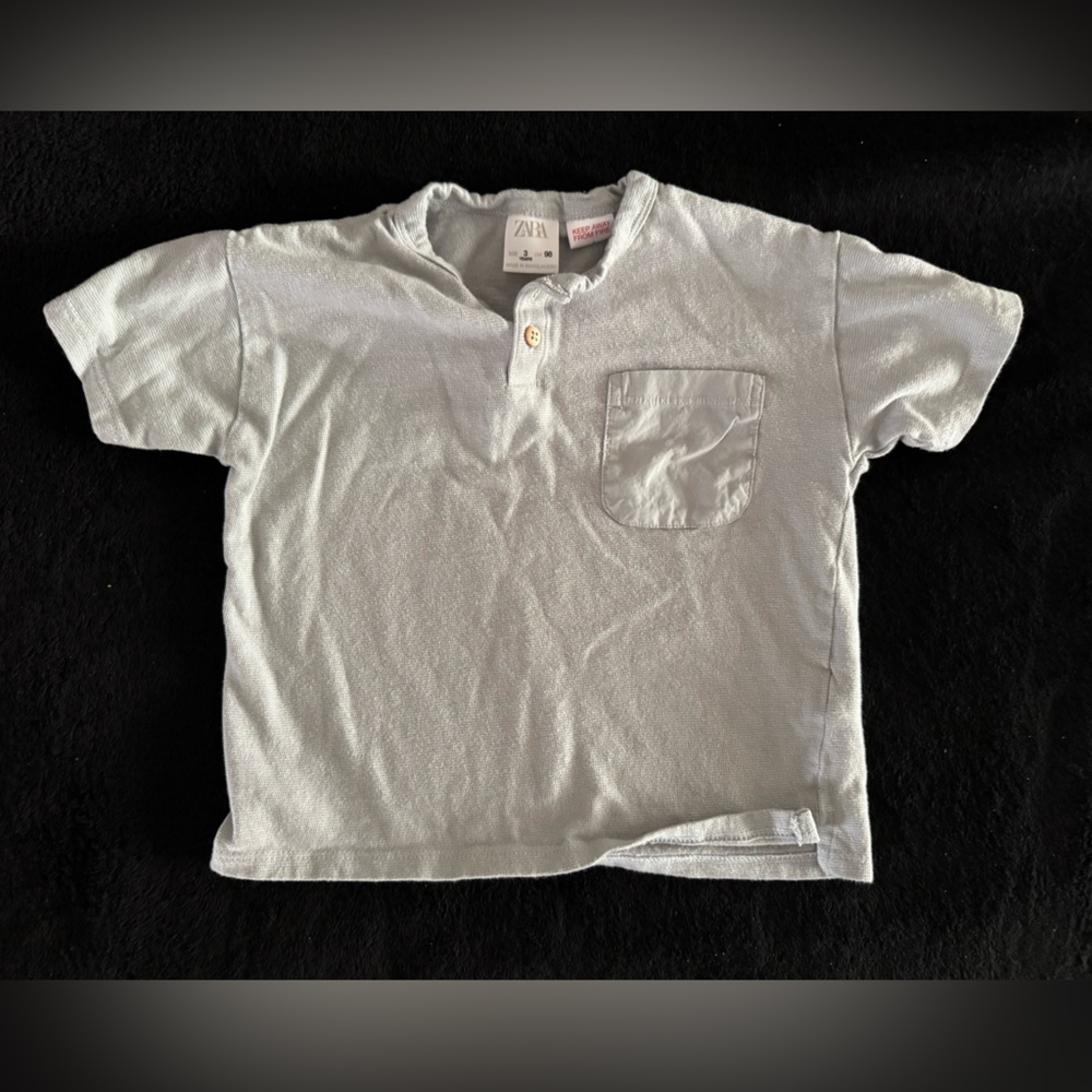 Zara very light Blue Polo Shirt Classic Style